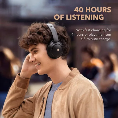 Soundcore by Anker Life Q30 Ασύρματα Bluetooth Over Ear Ακουστικά με 40 ώρες Λειτουργίας και Quick Charge Μπλε