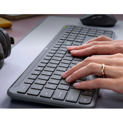Logitech Signature Slim Combo MK950 Ασύρματο Bluetooth Σετ Πληκτρολόγιο & Ποντίκι Αγγλικό US