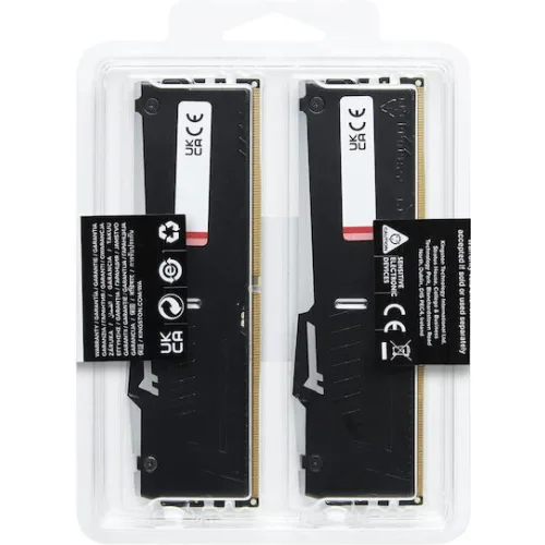 Kingston Fury Beast RGB DDR5 16GB RAM με 2x8GB Modules και Ταχύτητα 5200 για DesktopΚωδικός: KF552C40BBAK2-16