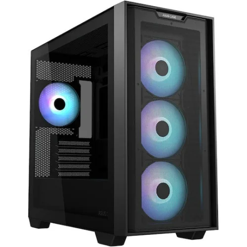 Asus A21 PLUS Gaming Mini Tower Κουτί Υπολογιστή με Πλαϊνό Παράθυρο Μαύρο