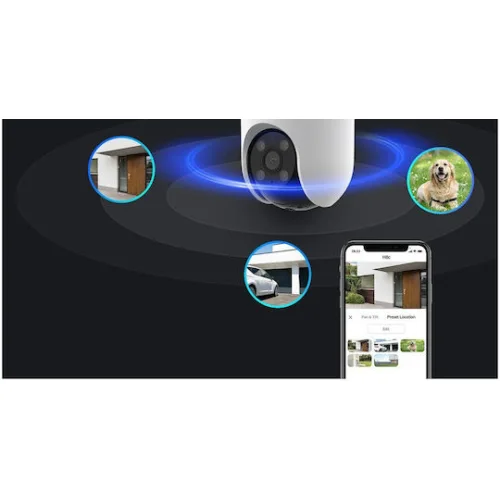 Ezviz H8C IP Κάμερα Παρακολούθησης Full HD+ 4MP Αδιάβροχη με Ηχείο και Φακό 4mm