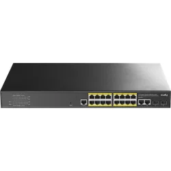 CUDY Switch  GS2018PS2 16-GbE PoE L2 Managed with 2-GbE and 2-SFP