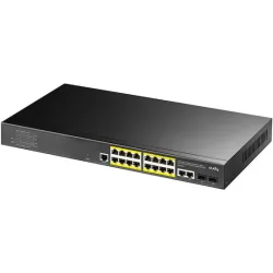 CUDY Switch  GS2018PS2 16-GbE PoE L2 Managed with 2-GbE and 2-SFP