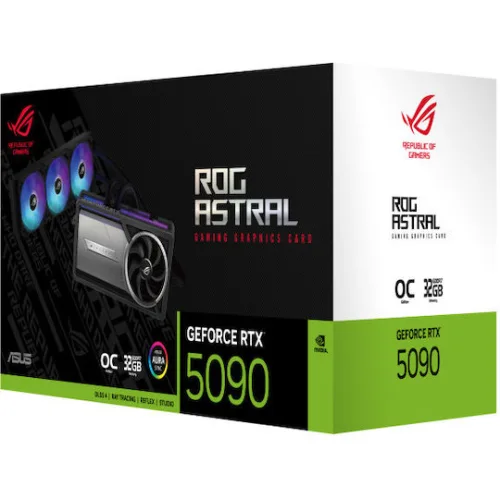 Asus GeForce RTX 5090 32GB GDDR7 ROG Astral LC Κάρτα ΓραφικώνΚωδικός: 90YV0LW2-M0NA00