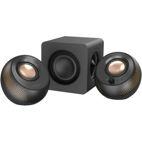 Creative Pebble X Plus Ηχεία Υπολογιστή 2.1 με RGB Φωτισμό και Bluetooth Ισχύος 30W σε Μαύρο Χρώμα