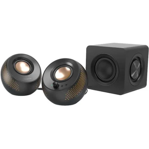 Creative Pebble X Plus Ηχεία Υπολογιστή 2.1 με RGB Φωτισμό και Bluetooth Ισχύος 30W σε Μαύρο Χρώμα