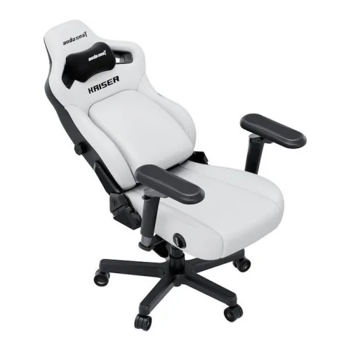 Anda Seat Kaiser-4 V2 XL Καρέκλα Gaming Δερματίνης με Ρυθμιζόμενα Μπράτσα Λευκή