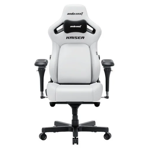Anda Seat Kaiser-4 V2 XL Καρέκλα Gaming Δερματίνης με Ρυθμιζόμενα Μπράτσα Λευκή