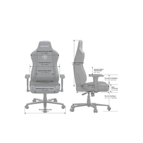 Anda Seat Novis Ultra XL Καρέκλα Gaming Δερματίνης με Ρυθμιζόμενα Μπράτσα Μαύρη