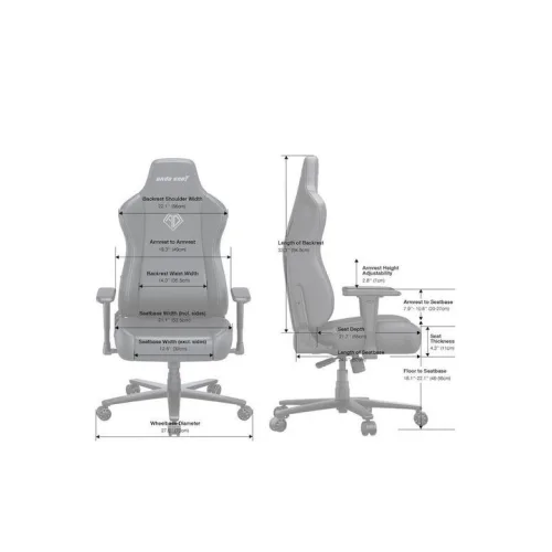 Anda Seat Novis Ultra XL Υφασμάτινη Καρέκλα Gaming με Ρυθμιζόμενα Μπράτσα Μαύρη