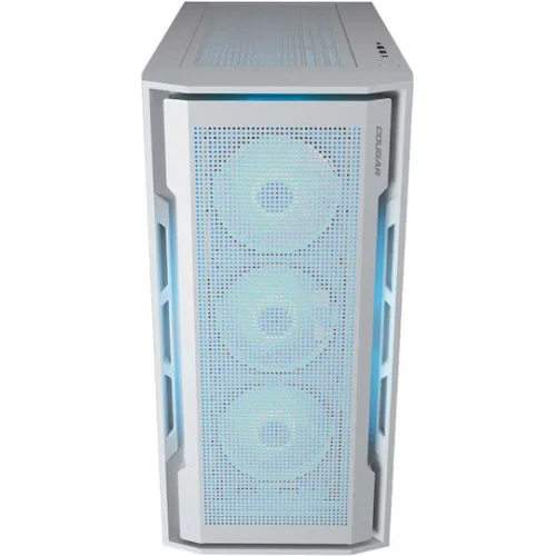 Cougar Uniface RGB Gaming Midi Tower Κουτί Υπολογιστή με Πλαϊνό Παράθυρο Λευκό
