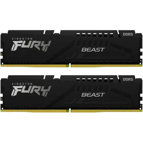 Kingston FURY Beast DDR5 16GB RAM με 2x8GB Modules και Ταχύτητα 6000 για DesktopΚωδικός: KF560C30BBEK2-16