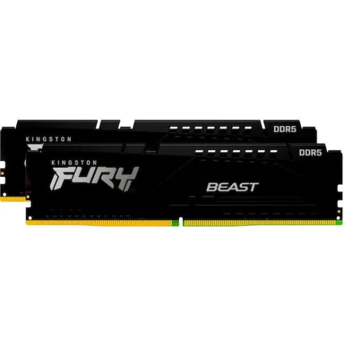 Kingston FURY Beast DDR5 16GB RAM με 2x8GB Modules και Ταχύτητα 6000 για DesktopΚωδικός: KF560C30BBEK2-16