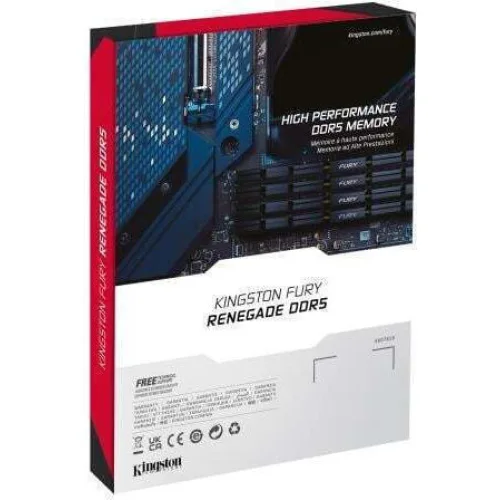 Kingston Fury Renegade Silver DDR5 32GB RAM με 2x16GB Modules και Ταχύτητα 6400 για DesktopΚωδικός: KF564C32RSK2/32