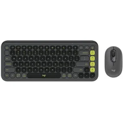 Logitech Pop Icon Combo Ασύρματο Bluetooth Πληκτρολόγιο Αγγλικό US Γραφίτης/Πράσινο