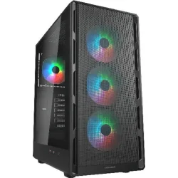 Cougar Airface Pure Rgb Gaming Midi Tower Κουτί Υπολογιστή με RGB Φωτισμό Μαύρο