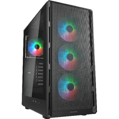 Cougar Airface Pure Rgb Gaming Midi Tower Κουτί Υπολογιστή με RGB Φωτισμό Μαύρο