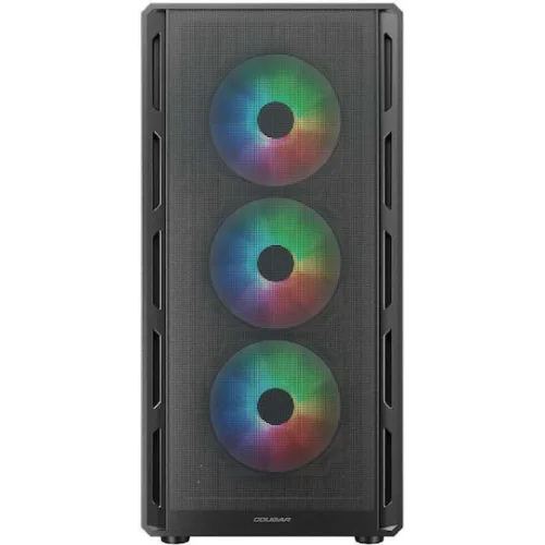 Cougar Airface Pure Rgb Gaming Midi Tower Κουτί Υπολογιστή με RGB Φωτισμό Μαύρο