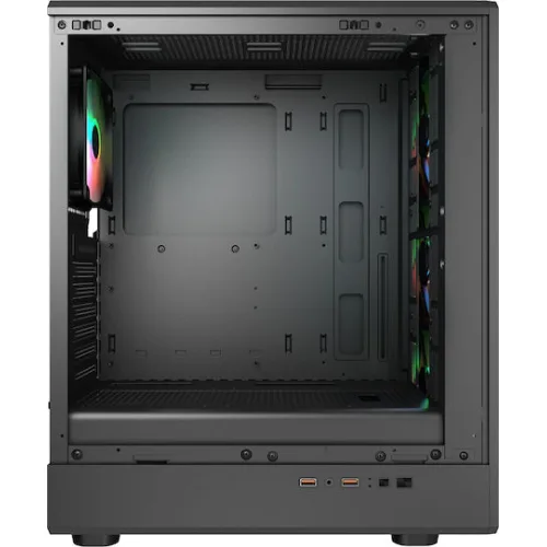 Cougar Airface Pure Rgb Gaming Midi Tower Κουτί Υπολογιστή με RGB Φωτισμό Μαύρο