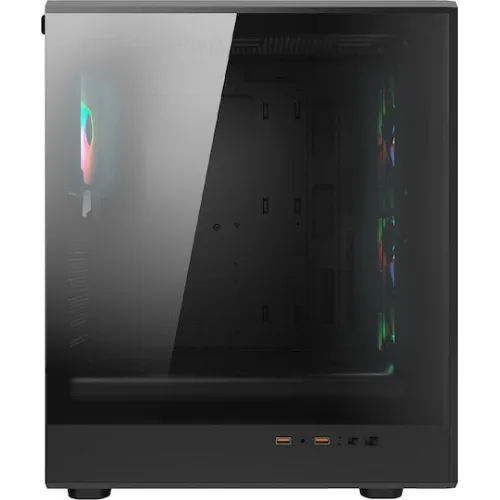 Cougar Airface Pure Rgb Gaming Midi Tower Κουτί Υπολογιστή με RGB Φωτισμό Μαύρο