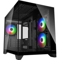 Cougar FV150 MINI Gaming Mini Tower Κουτί Υπολογιστή με Πλαϊνό Παράθυρο Μαύρο