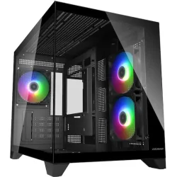 Cougar FV150 MINI Gaming Mini Tower Κουτί Υπολογιστή με Πλαϊνό Παράθυρο Μαύρο