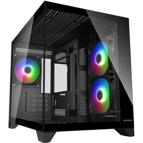 Cougar FV150 MINI Gaming Mini Tower Κουτί Υπολογιστή με Πλαϊνό Παράθυρο Μαύρο