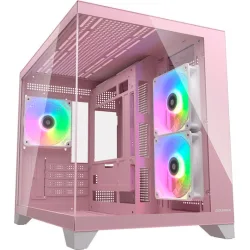 Cougar FV150 MINI Gaming Mini Tower Κουτί Υπολογιστή με Πλαϊνό Παράθυρο Ροζ