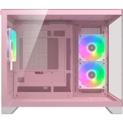 Cougar FV150 MINI Gaming Mini Tower Κουτί Υπολογιστή με Πλαϊνό Παράθυρο Ροζ