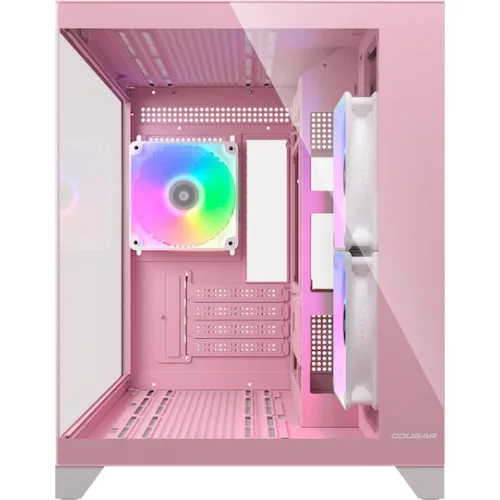 Cougar FV150 MINI Gaming Mini Tower Κουτί Υπολογιστή με Πλαϊνό Παράθυρο Ροζ