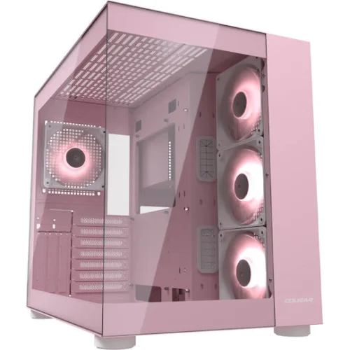 Cougar FV150 MINI Gaming Mini Tower Κουτί Υπολογιστή με Πλαϊνό Παράθυρο Ροζ