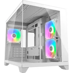 Cougar FV150 MINI Gaming Mini Tower Κουτί Υπολογιστή με Πλαϊνό Παράθυρο Λευκό