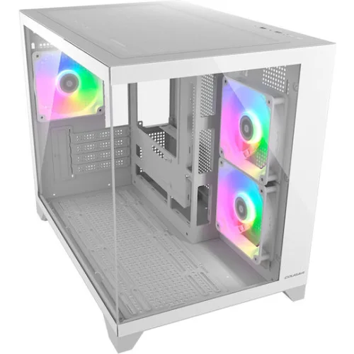 Cougar FV150 MINI Gaming Mini Tower Κουτί Υπολογιστή με Πλαϊνό Παράθυρο Λευκό