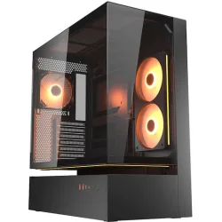 Cougar CFV235 Gaming Midi Tower Κουτί Υπολογιστή με Πλαϊνό Παράθυρο και RGB Φωτισμό Μαύρο