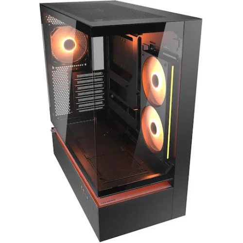 Cougar CFV235 Gaming Midi Tower Κουτί Υπολογιστή με Πλαϊνό Παράθυρο και RGB Φωτισμό Μαύρο