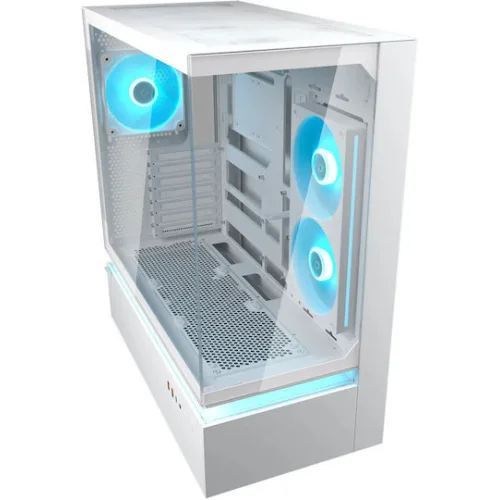 Cougar CFV235 Gaming Midi Tower Κουτί Υπολογιστή με Πλαϊνό Παράθυρο και RGB Φωτισμό Λευκό