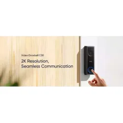 Eufy C30 Ασύρματο Κουδούνι Πόρτας Wi-Fi Συμβατό με Alexa και Google Home Μαύρο