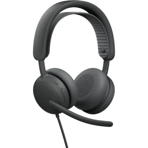 Logitech Zone 2 Teams Version Ασύρματα On Ear Multimedia Ακουστικά με μικρόφωνο και σύνδεση USB-A σε Γκρι χρώμα