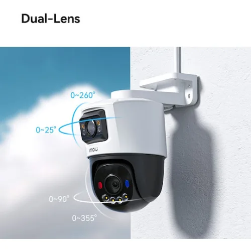 Imou IPC-PS70FP-6M0 IP Dual Κάμερα Παρακολούθησης 3+3MP Αδιάβροχη με Μικρόφωνο και Φακό 3.6mm