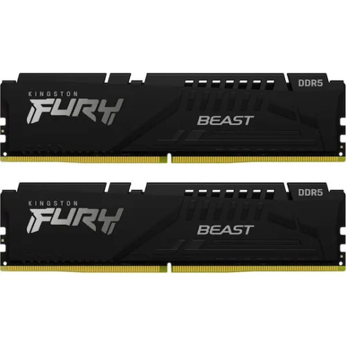 Kingston Fury Beast DDR5 32GB RAM με 2x16GB Modules και Ταχύτητα 5600 για DesktopΚωδικός: KF556C36BBEK2-32