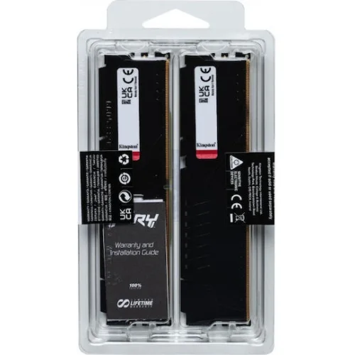 Kingston Fury Beast DDR5 32GB RAM με 2x16GB Modules και Ταχύτητα 5600 για DesktopΚωδικός: KF556C36BBEK2-32