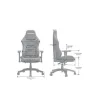 Anda Seat Luna Large Υφασμάτινη Καρέκλα Gaming με Ρυθμιζόμενα Μπράτσα Γκρι