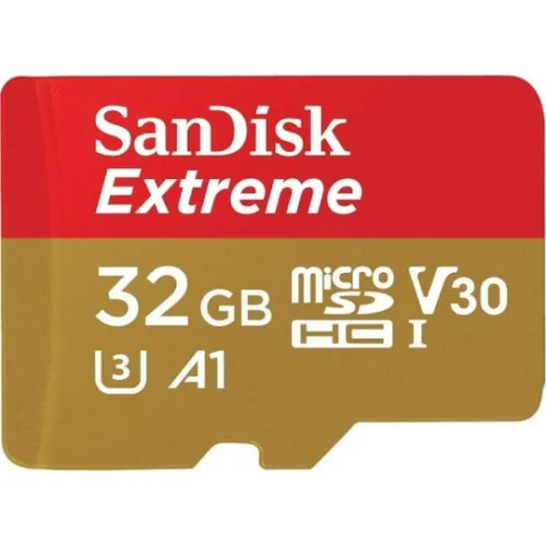 Sandisk Extreme microSDHC 32GB U3 V30 A1 UHS-I 100MB/s με αντάπτορα