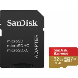Sandisk Extreme microSDHC 32GB U3 V30 A1 UHS-I 100MB/s με αντάπτορα