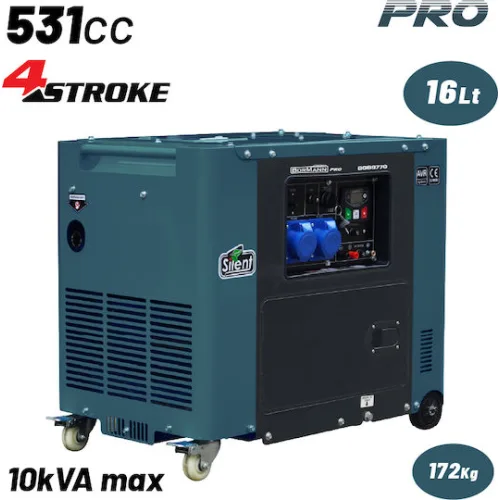 Bormann Pro BGB9770 Αθόρυβη Γεννήτρια Πετρελαίου Τετράχρονη με Ηλεκτρική Μίζα και ΡόδεςΚωδικός: 086031
