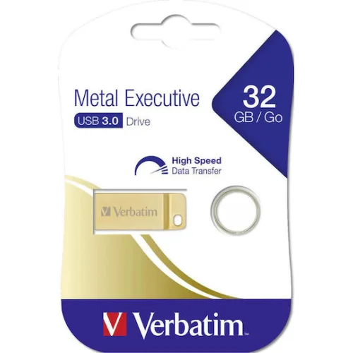 Verbatim Metal Executive 32GB USB 3.0 Stick Χρυσό