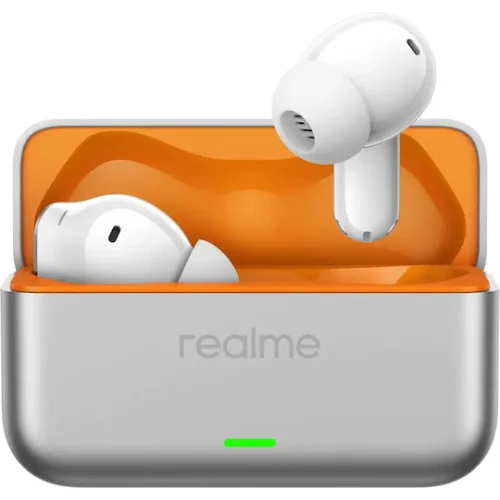 Realme Buds T500 Pro Bluetooth Handsfree Ακουστικά με Αντοχή στον Ιδρώτα και Θήκη Φόρτισης Silver-White