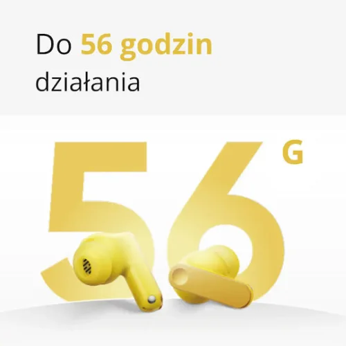 Realme Buds T500 Pro Bluetooth Handsfree Ακουστικά με Αντοχή στον Ιδρώτα και Θήκη Φόρτισης Silver-White