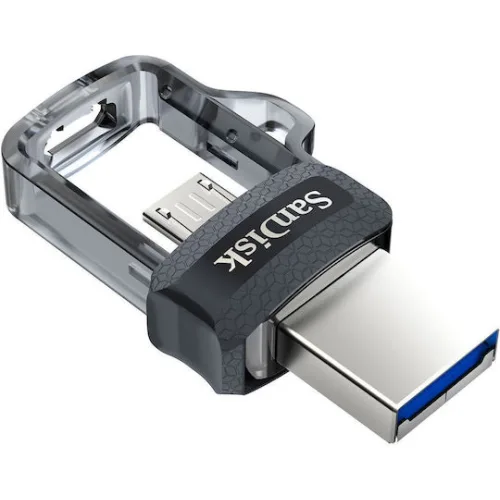 Sandisk Ultra Dual 128GB USB 3.0 Stick με σύνδεση USB-A & micro USB-B Γκρι