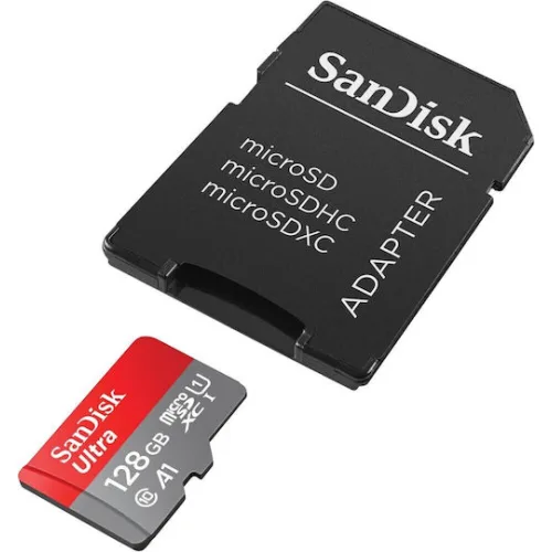 Sandisk Ultra microSDXC 128GB U1 A1 UHS-I 140MB/s με αντάπτορα